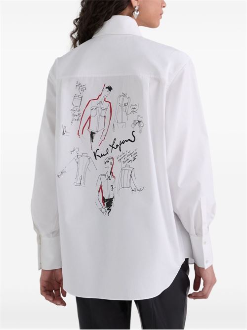 Camicia donna bianca Karl Lagerfeld | A3W11040100